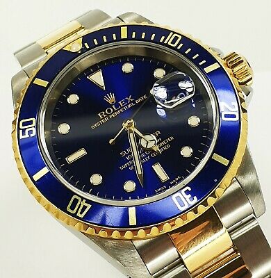 Rolex Submariner Ref 16613 Stahl Gold Mit Durchgehender Stahl Gold Schliesse Watchcharts