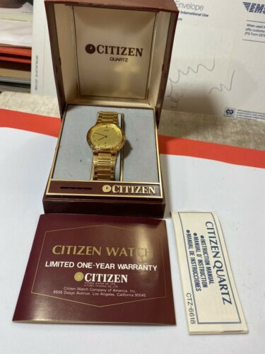 Beautiful Vintage Citizen Quartz Ctz-6618 Nems Watch Works Good