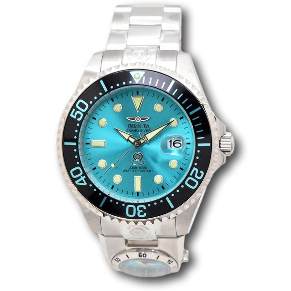 Invicta Grand Diver Automatic Dual Time Men's 47mm Stainless Watch ...