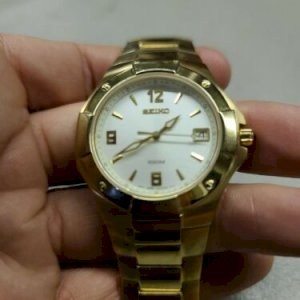 Seiko Gold Tone Stainless Steel Watch Sapphire Crystal 7N42-0BL0 |  WatchCharts