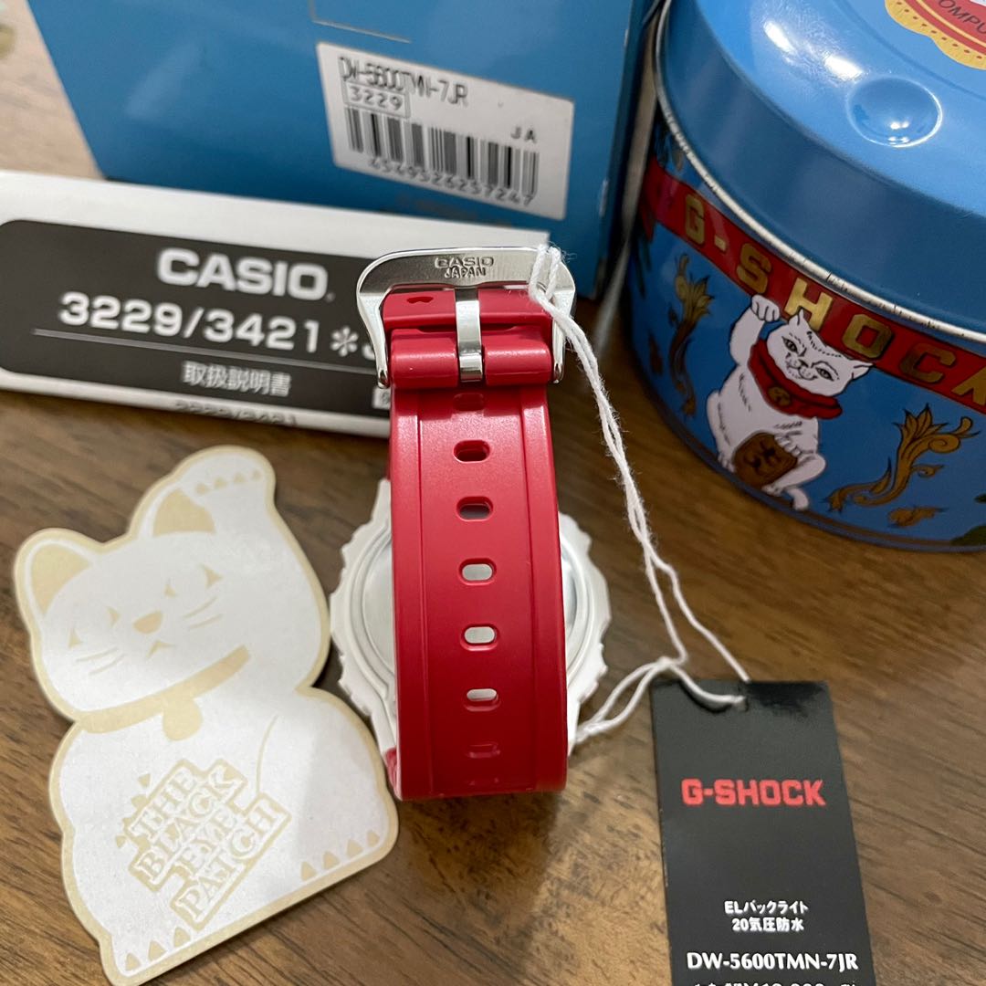 G-SHOCK/限定/バイカラー/DW-5600/招き猫/スピード/時計/赤×白 G-SHOCK CASIO カシオ MANEKINEKO まねきねこ BlackEyePatch デザイン