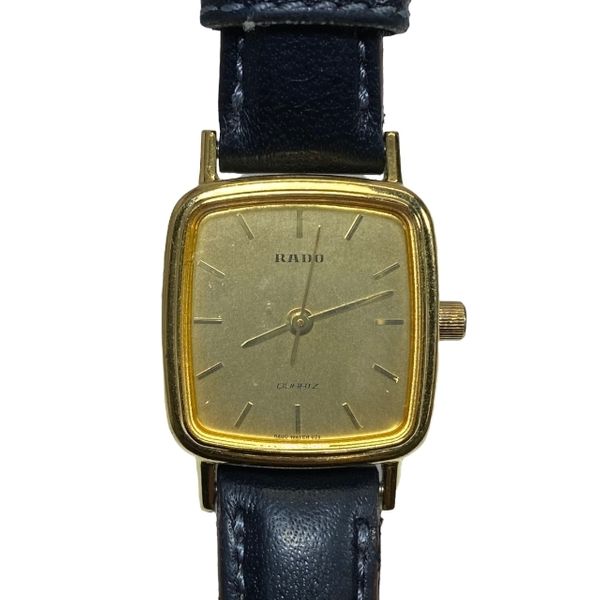 [Battery dead] RADO Rado Watch Square Simple Quartz Gold Black WatchCharts
