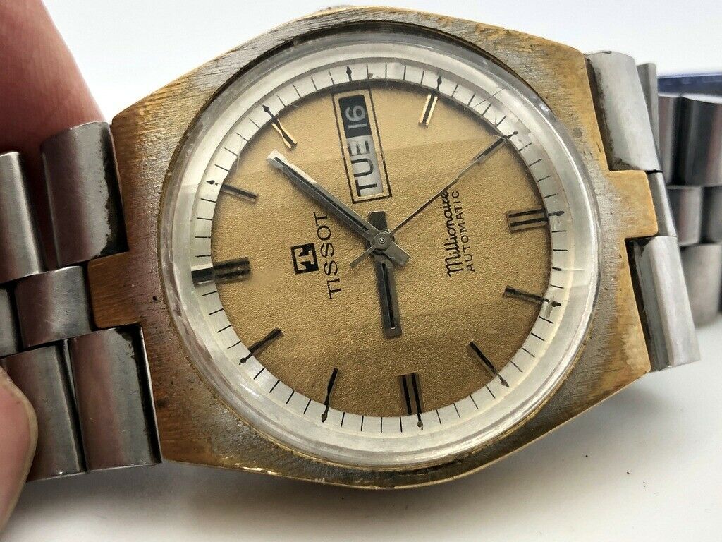 TISSOT Millionaire Automatic ETA 2836 Original Gold Dial Original Bracelet RUNS WatchCharts Marketplace