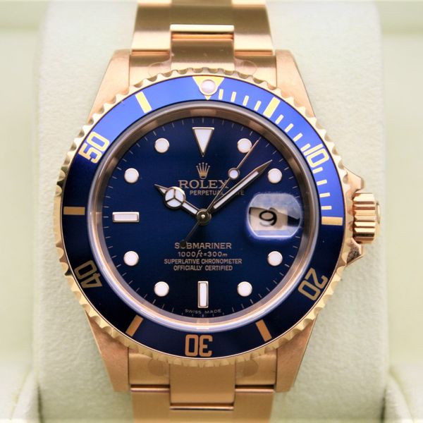 FS: Rolex 16618 Submariner 18K Yellow Gold Yellow LNIB Box and Paper ...