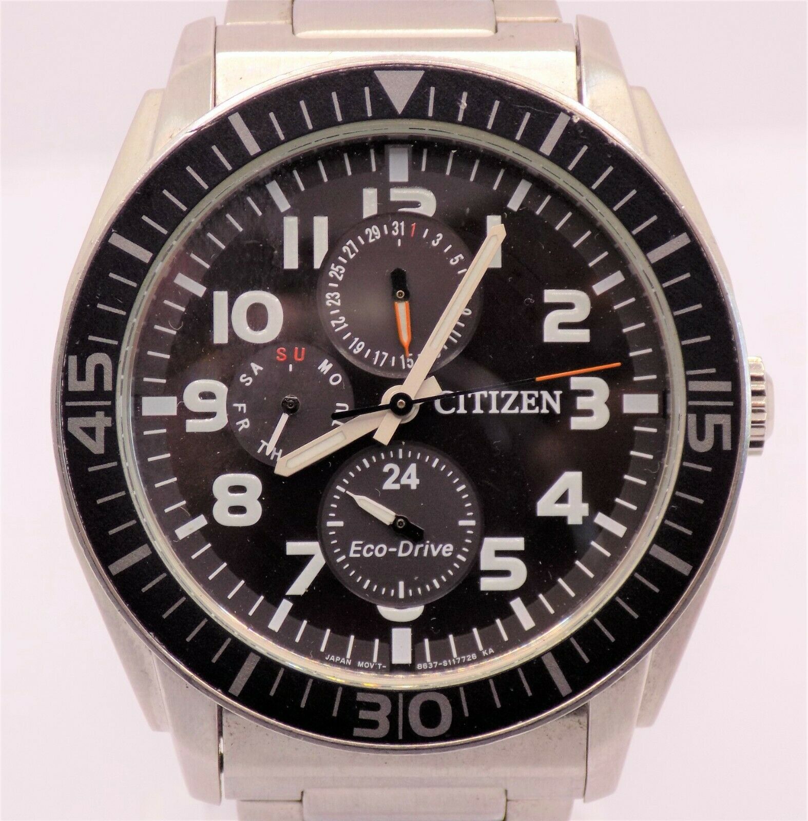 CITIZEN Eco Drive 8637 S080975 Solar Gents Watch JDM W.R.10 BAR