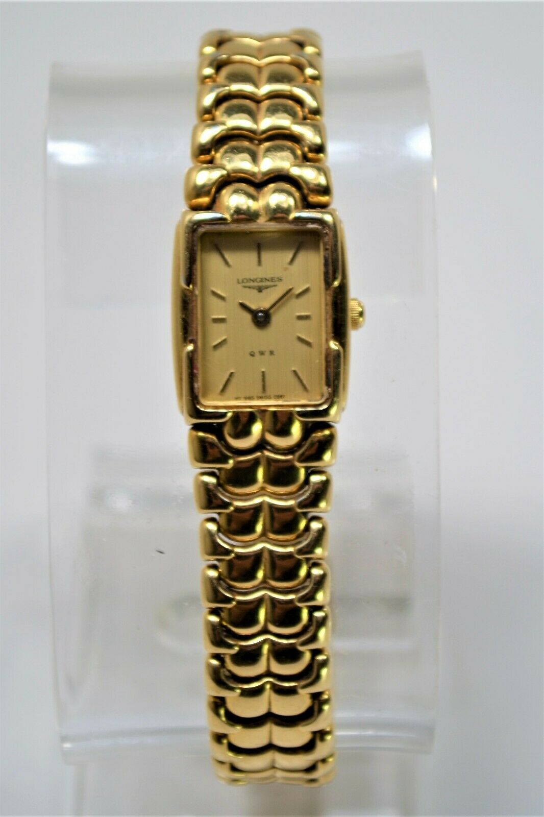 Women s Longines QWR Swiss Made Quartz Wristwatch Gold Tone Case