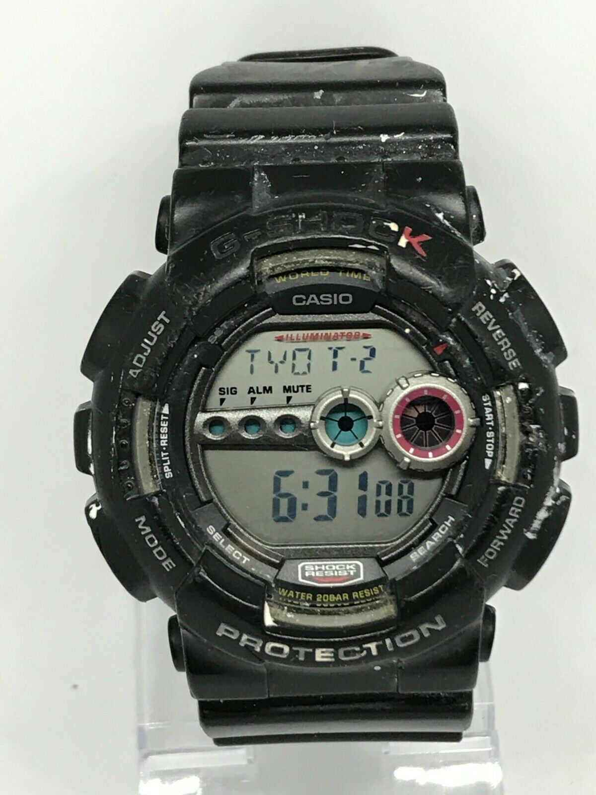 Casio G-Shock ILLUMINATOR Gents Digital Watch 3263 GD-100 Black Slicon ...