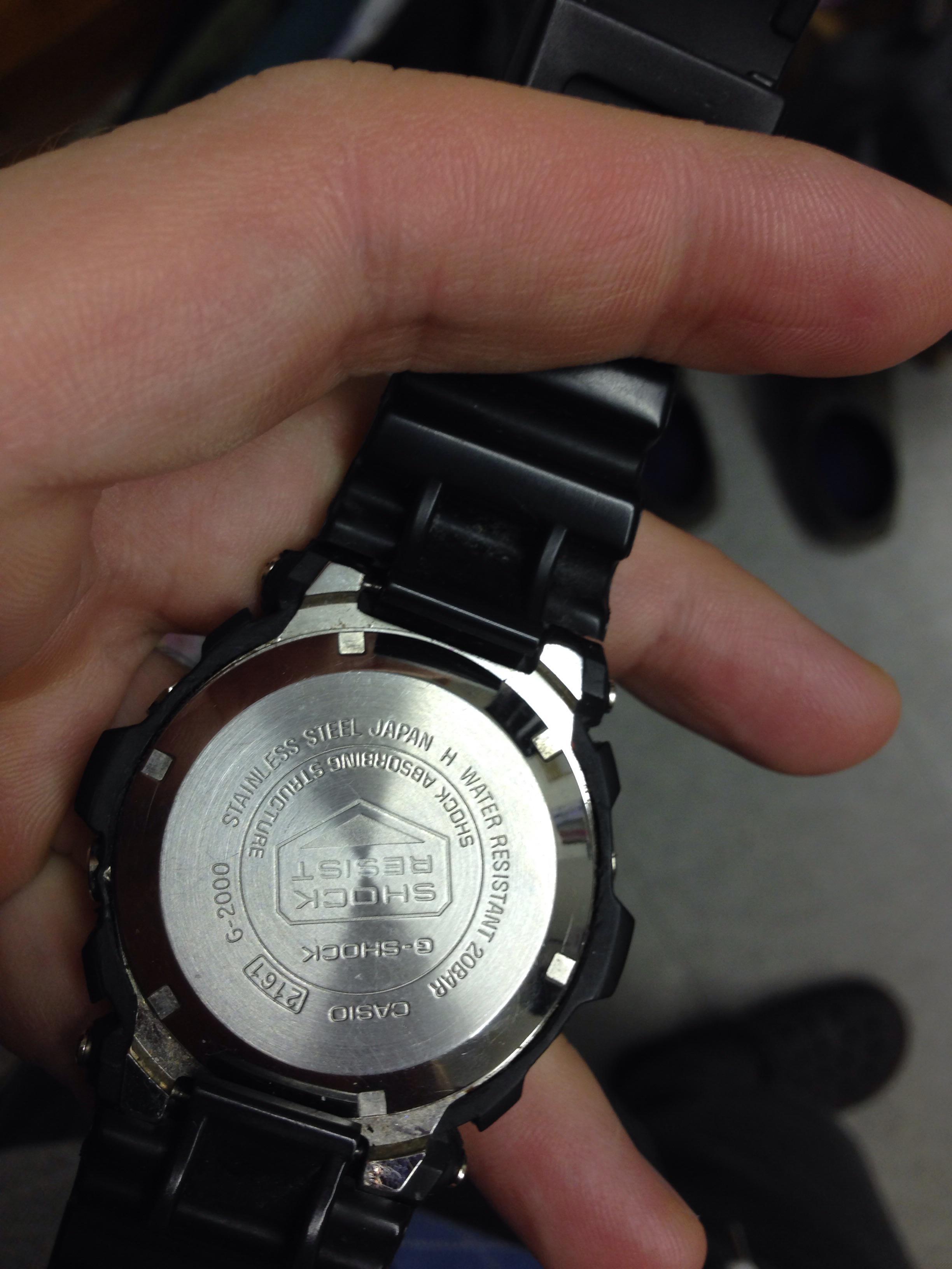 g shock screw back