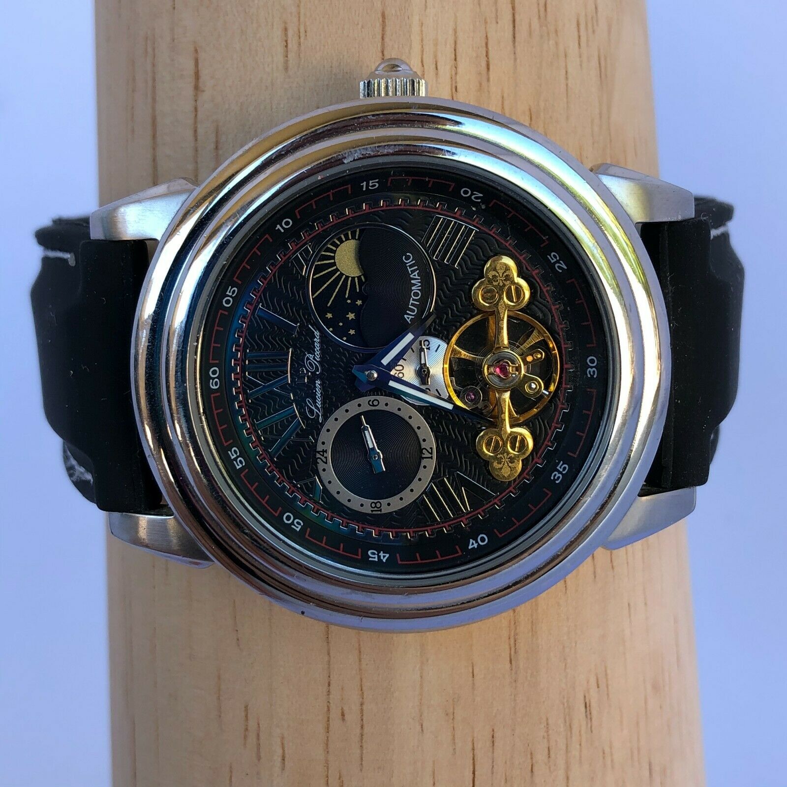 Lucien piccard store skeleton watch