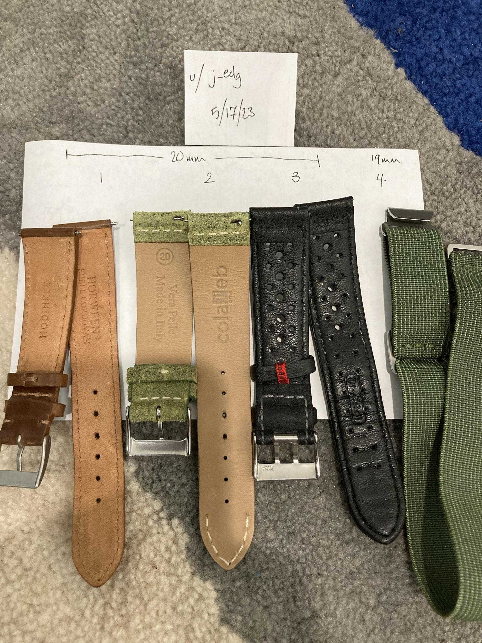 WTS 20mm straps Hodinkee shell cordovan horween ColaReb Di