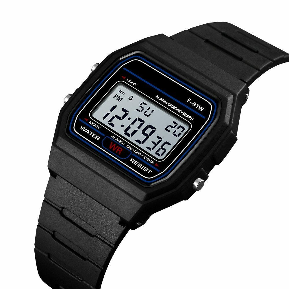 Casio Men's F91W-1 Classic Black Digital Resin Strap Watch