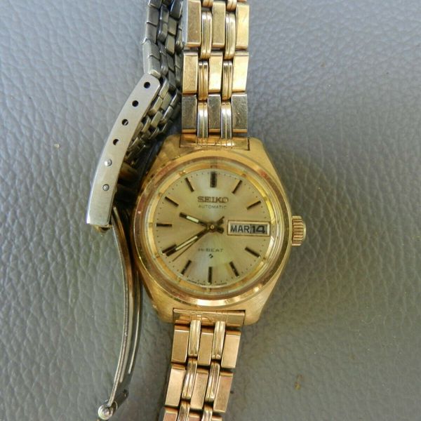 VINTAGE LADIES AUTOMATIC 2706 DAY-DATE SEIKO HI-BEAT AUTOMATIC WATCH ...