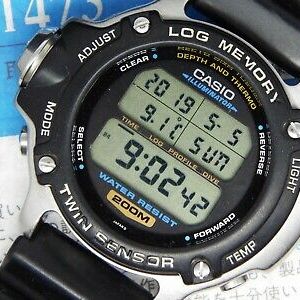 Vintage CASIO Digital Watch DEP-610 DIVER SCUBA TWIN SENSOR