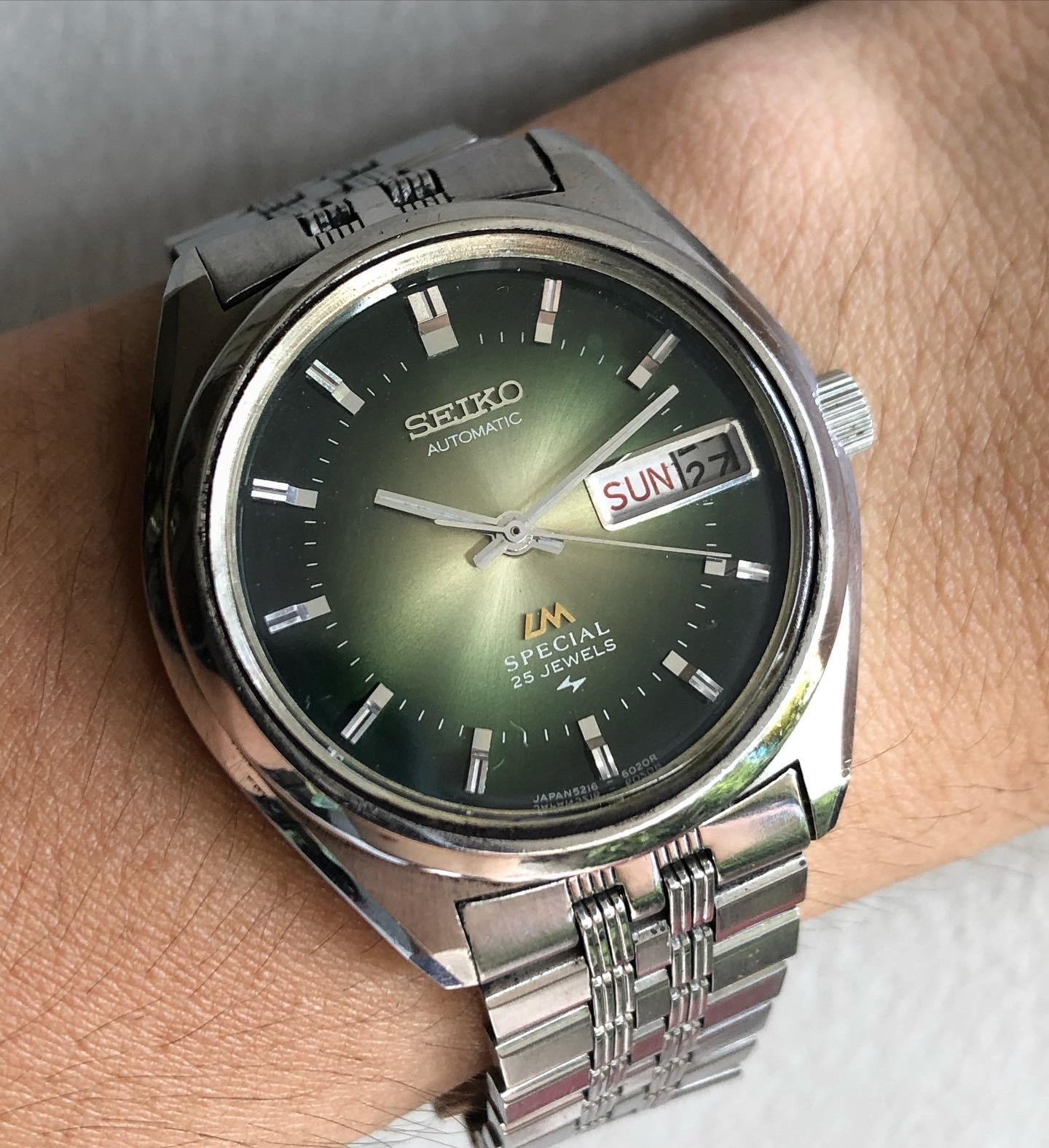 WTS] Seiko LM Special 5216-6010 Green Sunburst Dial 28800bph