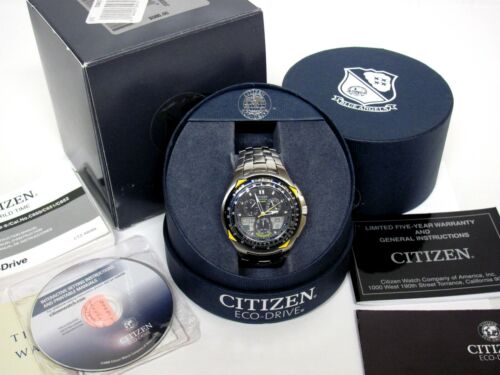 Citizen C651 BLUE ANGELS Mens WATCH +BOX Blue Face! Eco-Drive