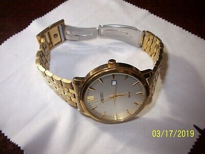 Seiko Mens Date 6N42 00D0 100M Watch Low Price FREE SHIP