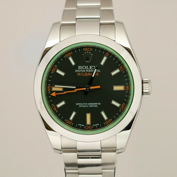 Rolex Milgauss Green Sapphire Crystal Automatic Watch 116400GV with ...