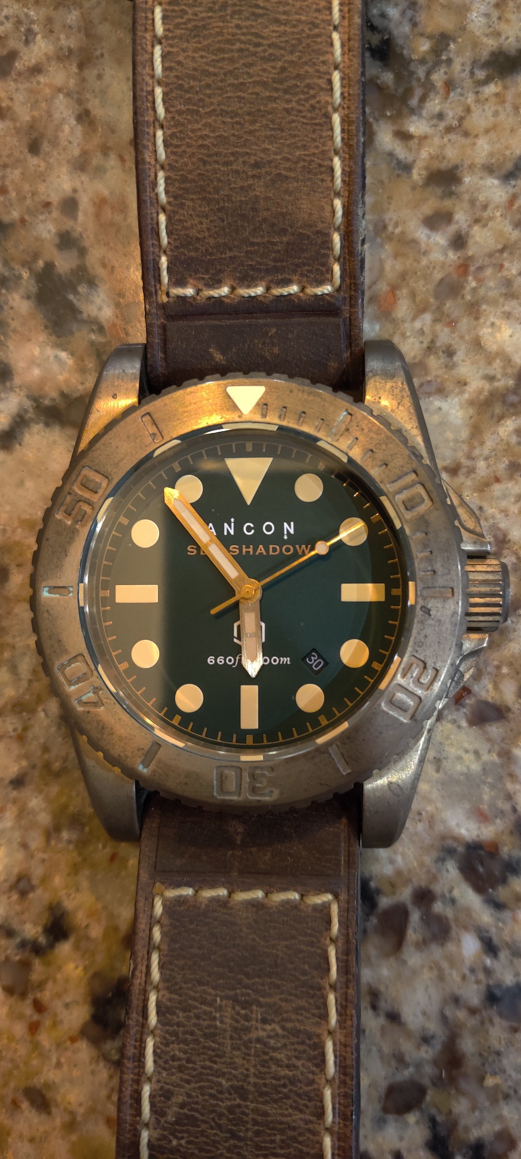 Ancon Challenger CH002 Bronze automatic watch, rare microbrand, 47 mm |  WatchCharts