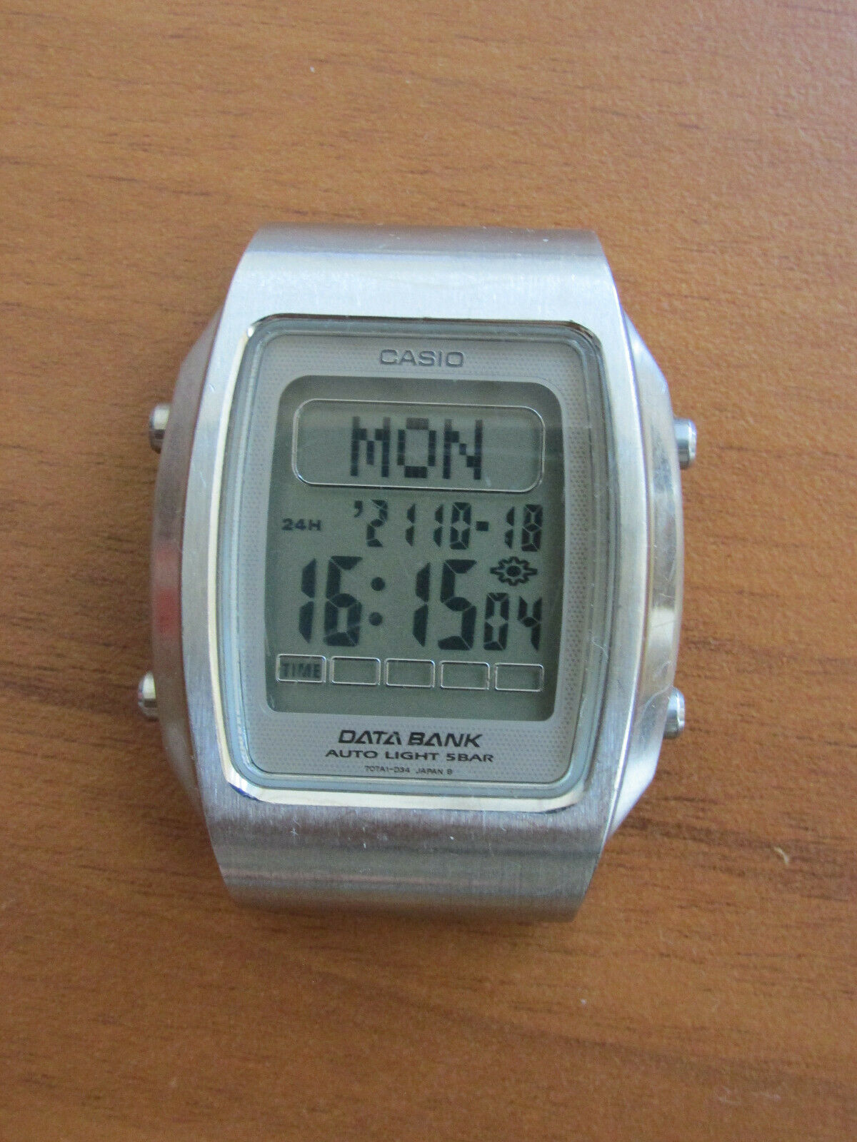 VINTAGE CASIO DB-100 DB-101 DATA BANK STAINLESS STEEL CASE 5