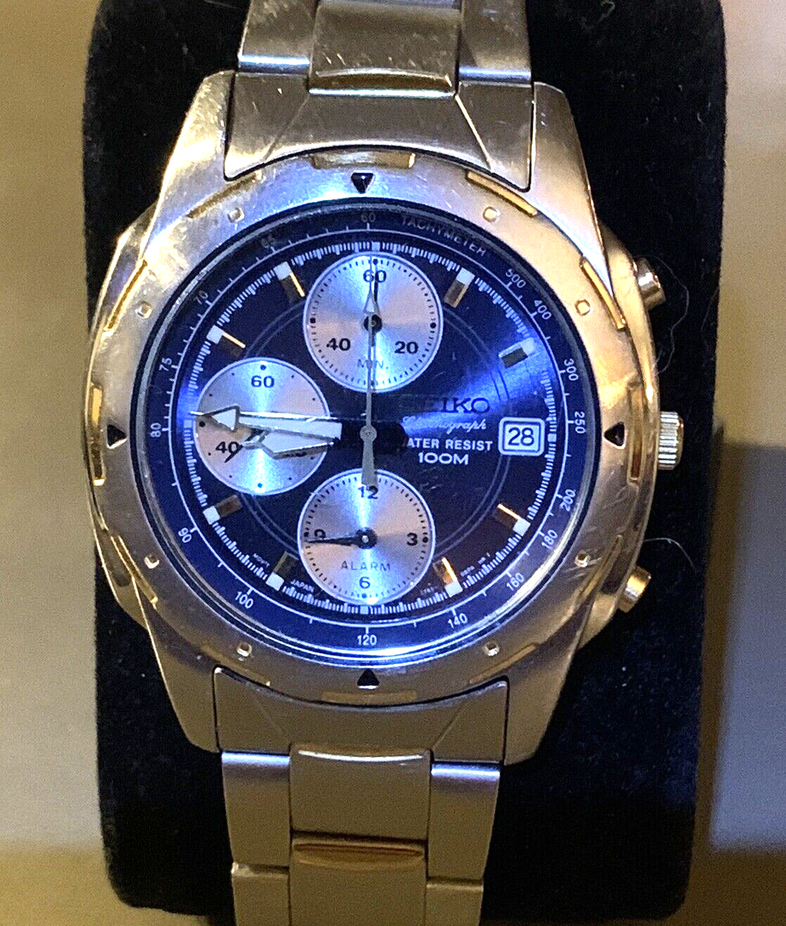 Seiko 7T62-0AE0 Quartz, Panda Dial, Chronograph, Alarm All