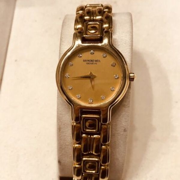 Raymond Weil Diamond ladies watch (3746) 18K Gold Plated