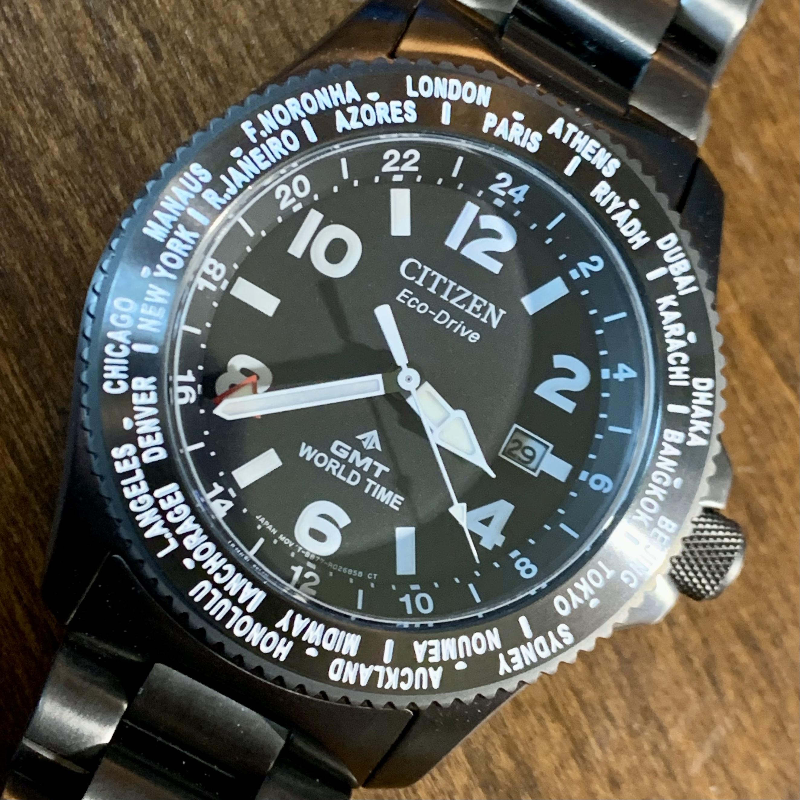 205 USD] [$205 USD] FS: Citizen Pro Master Land Eco Drive GMT