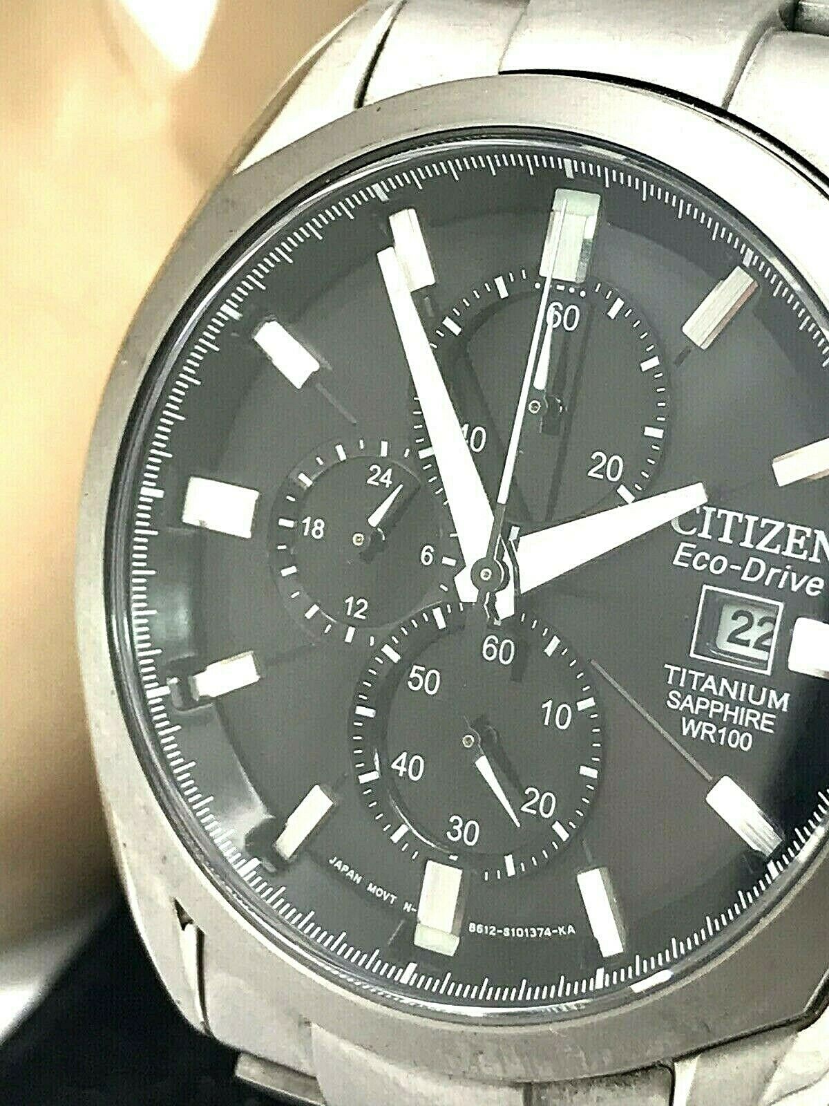 Citizen Eco Drive Titanium Chronograph Men's Watch B612-S068452