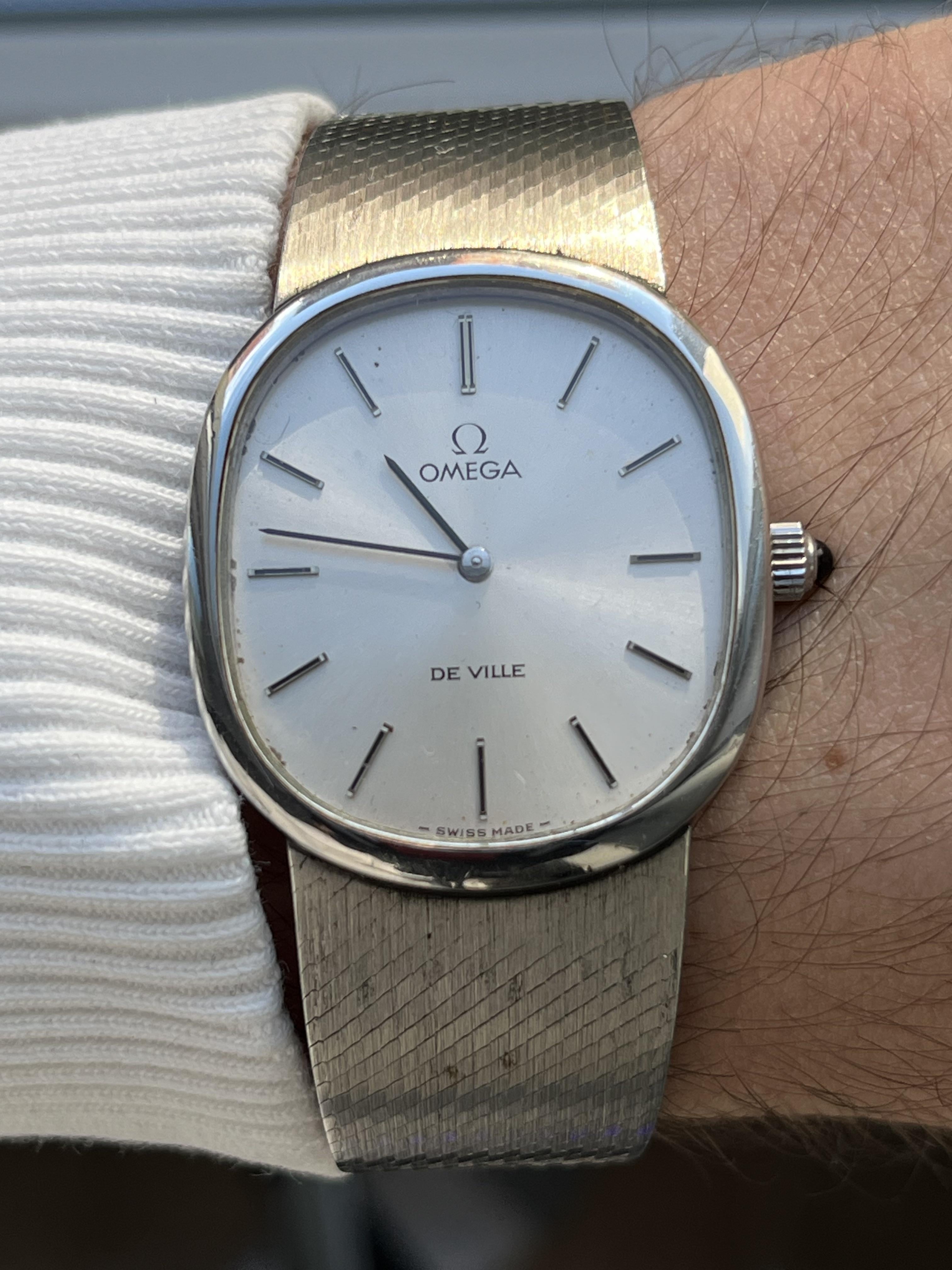 WTS Omega DeVille Ellipse Integrated bracelet Mechanical cal