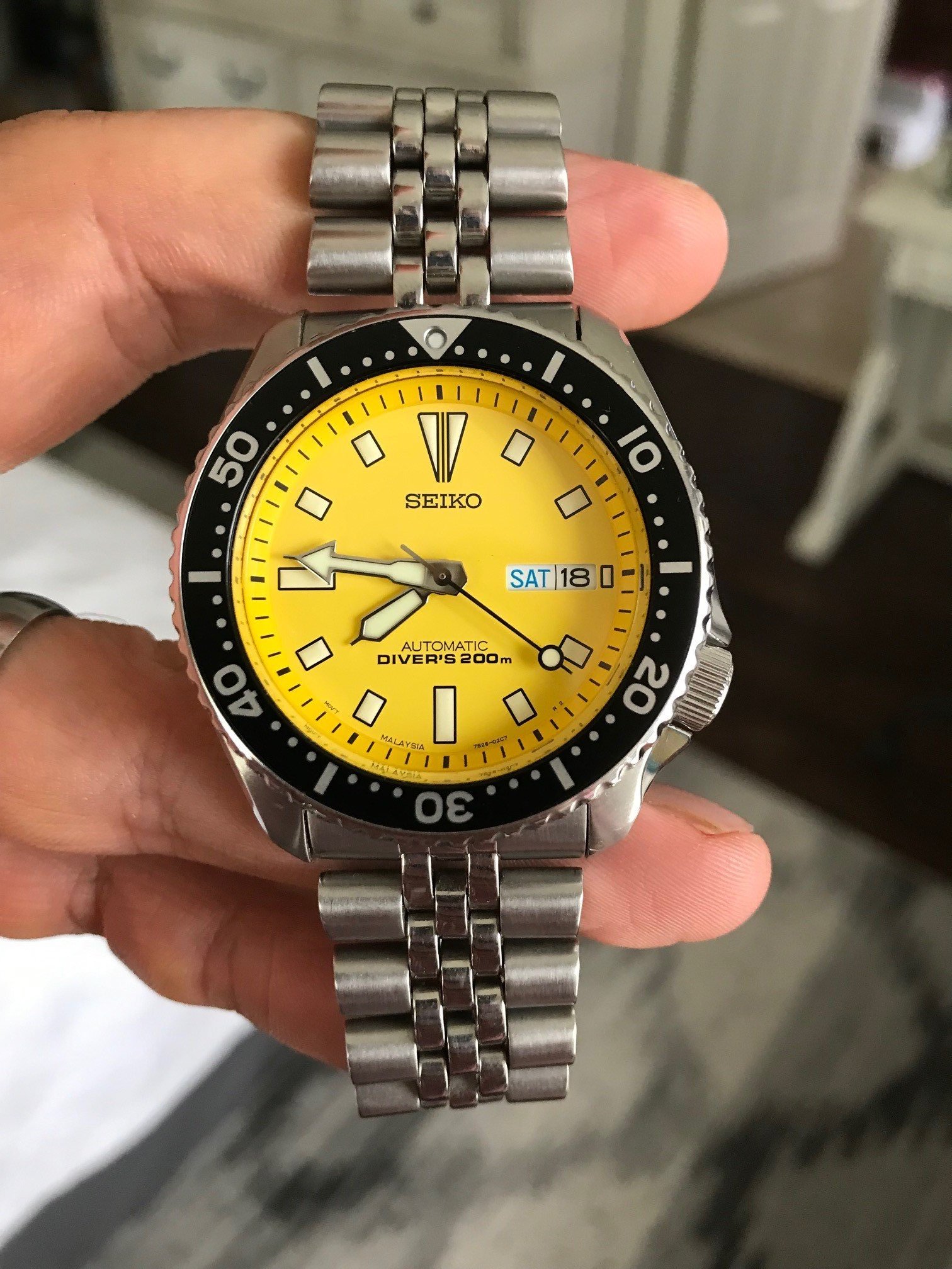 Seiko skx yellow discount dial