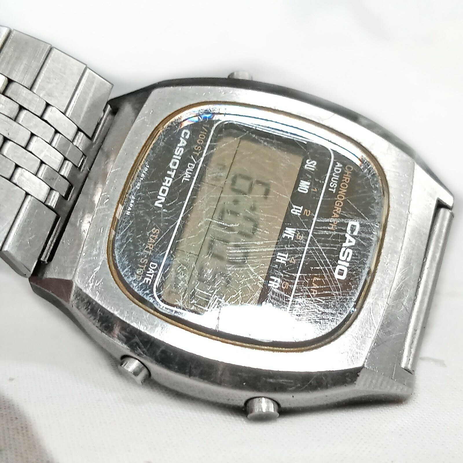 Rare Vintage Casio Casiotron Digital Watch 45CS-22 Japan 34mm Mens 