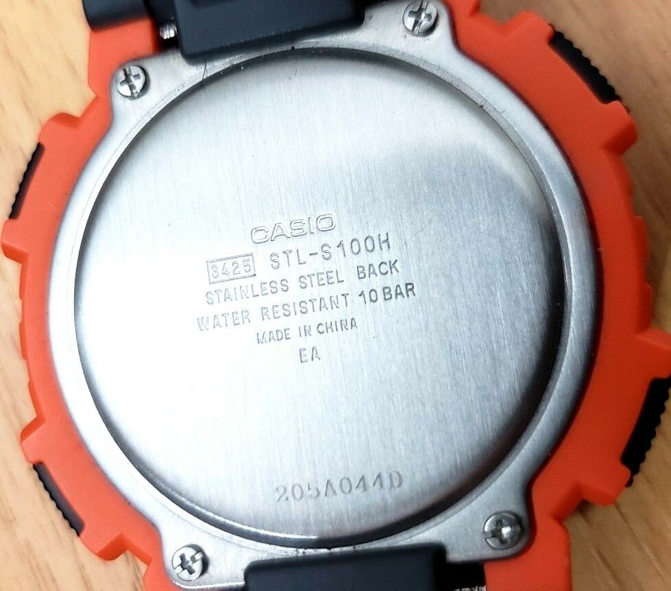 casio stainless steel back water resistant 5 bar