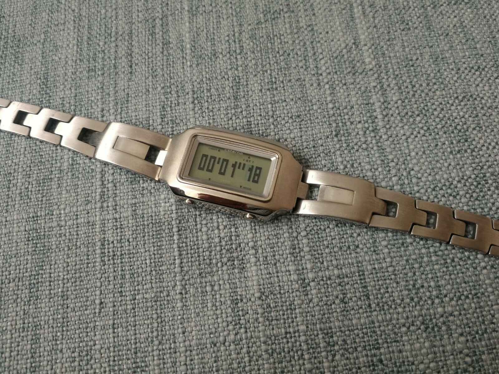 vintage casio csterna csn-022 databank illuminator steel case lcd