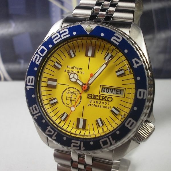 VINTAGE ORIGINAL SEIKO DIVER 6309-7290 WITH LOVELY â YELLOW PRODIVERâ ...