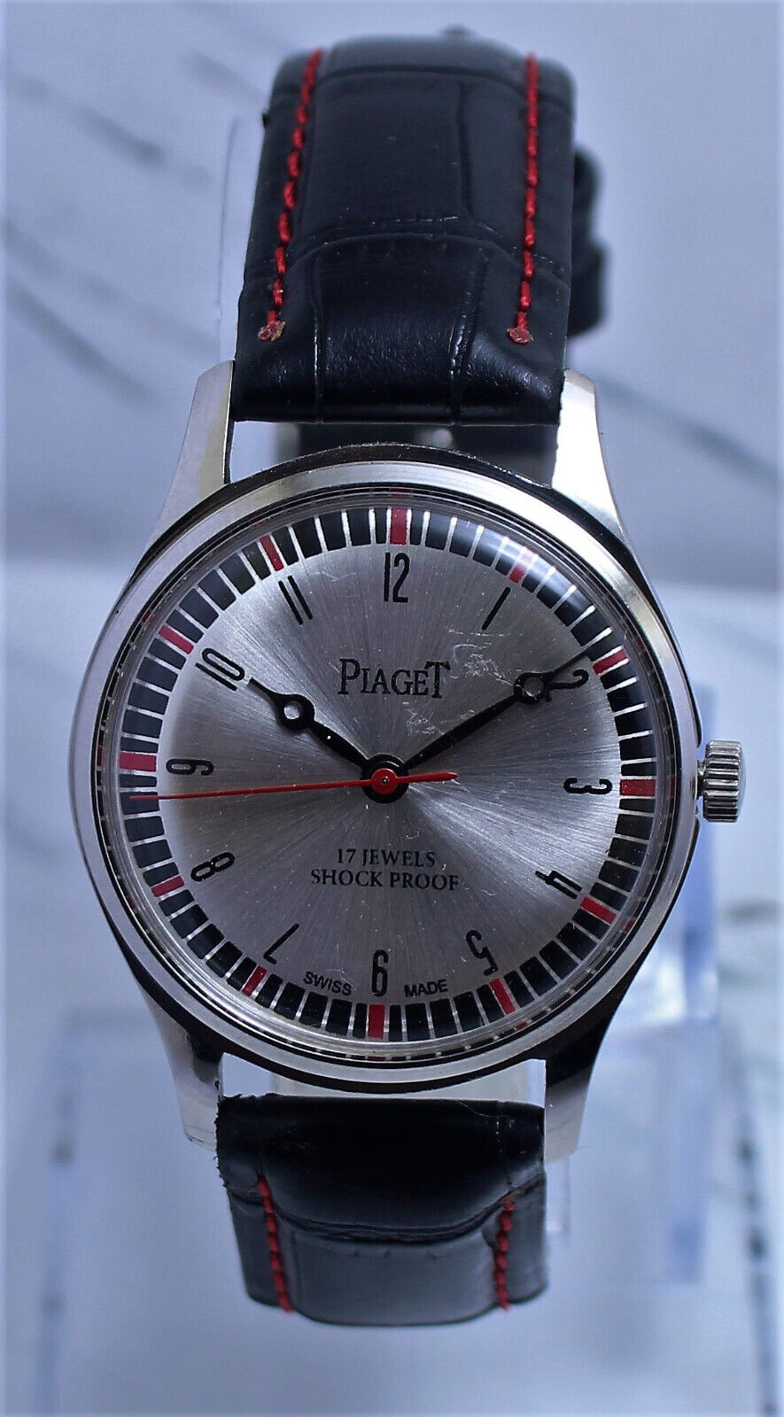 AMAZING PIAGET HAND WINDING MEN S SILVER DIAL 17 JEWELS WRIST