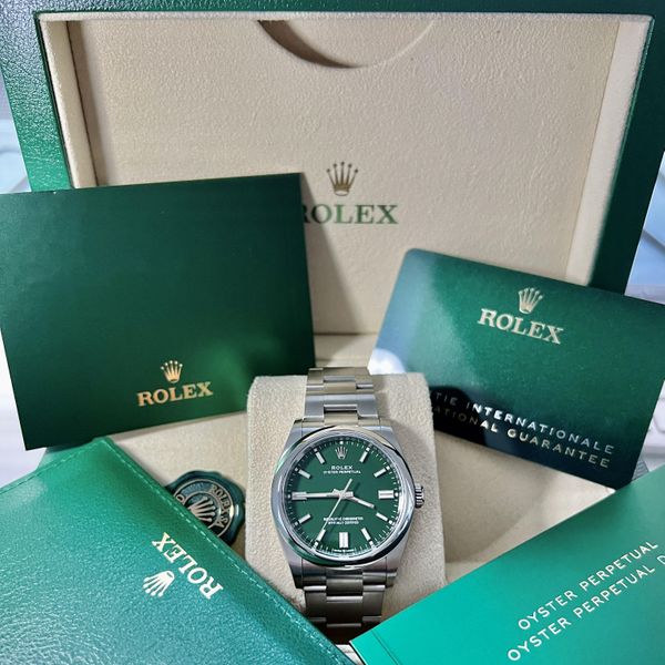 FS: Rolex Oyster Perpetual OP36 ref. 126000 Green Dial Unworn 09/2022 ...