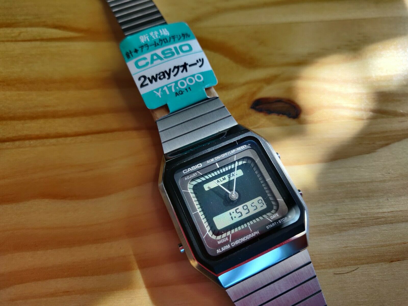 Rare Vintage NOS Casio AQ-11 Ana-Digi 