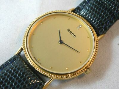 BEAUTIFUL!! RADO 204.3608.2 GOLD 2P MEN'S VINTAGE WATCH SWISS