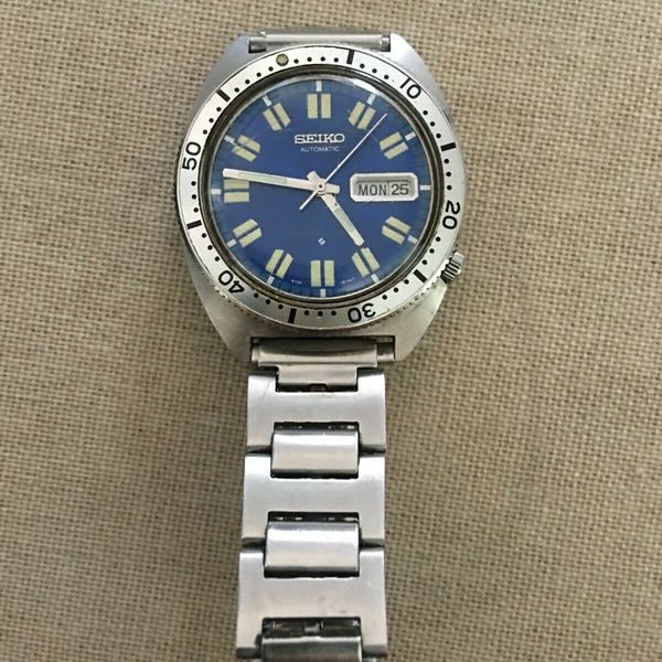 Seiko Sports Diver 6106-8109 Chevron Blue Dial RARE!!! | WatchCharts