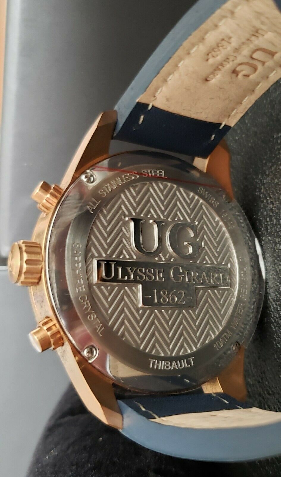 ulysse girard thibault men's swiss chronograph watch