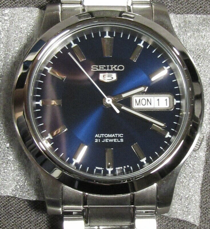 Seiko 5 Men’s SNK793 Automatic Blue Dial Stainless Steel bracelet Watch ...