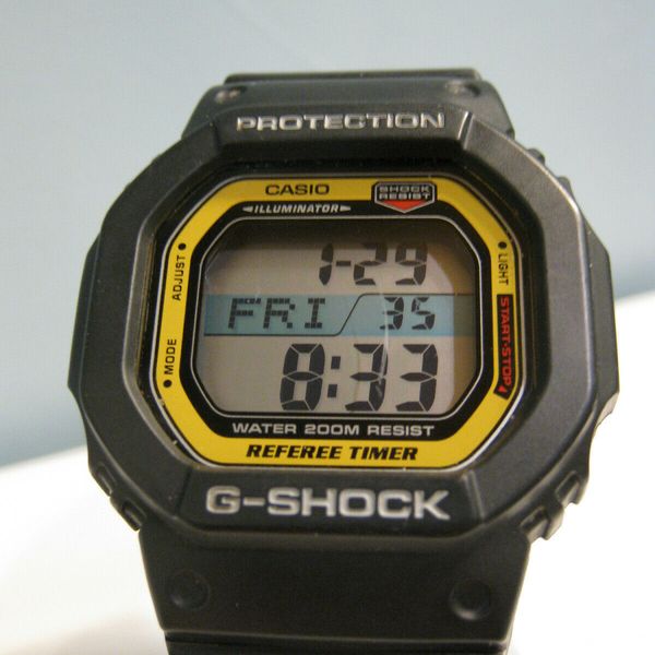 Casio G-SHOCK DW-56RT Referee Timer 43mm Digital Watch Module 2991 Full ...