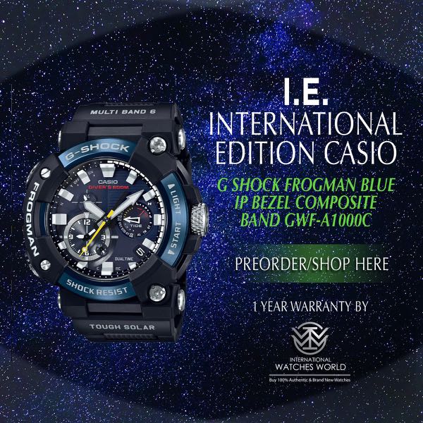 CASIO INTERNATIONAL EDITION G SHOCK FROGMAN BLUE BEZEL COMPOSITE