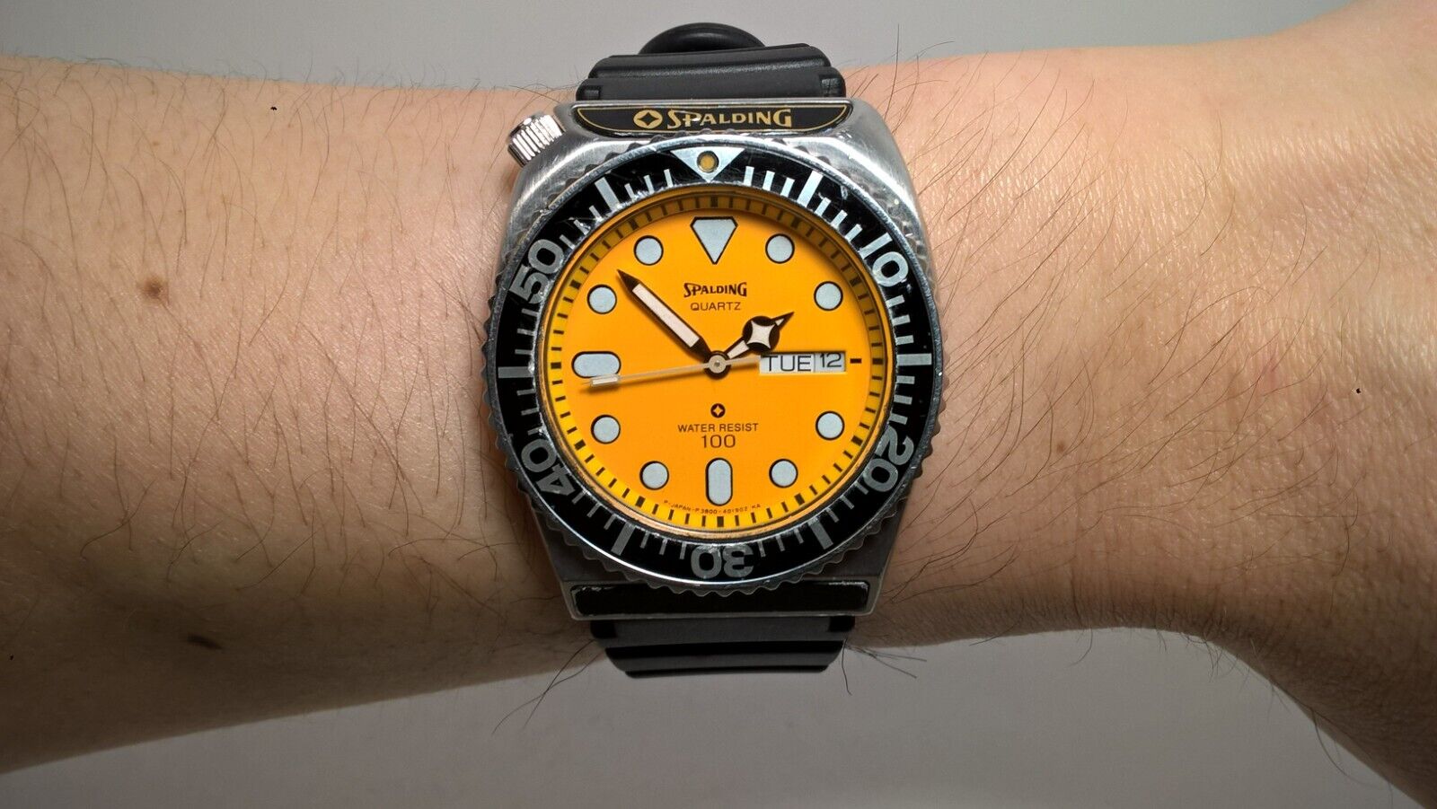 Rare Orange Dial Citizen Spalding 3800-396910 Y Bullhead
