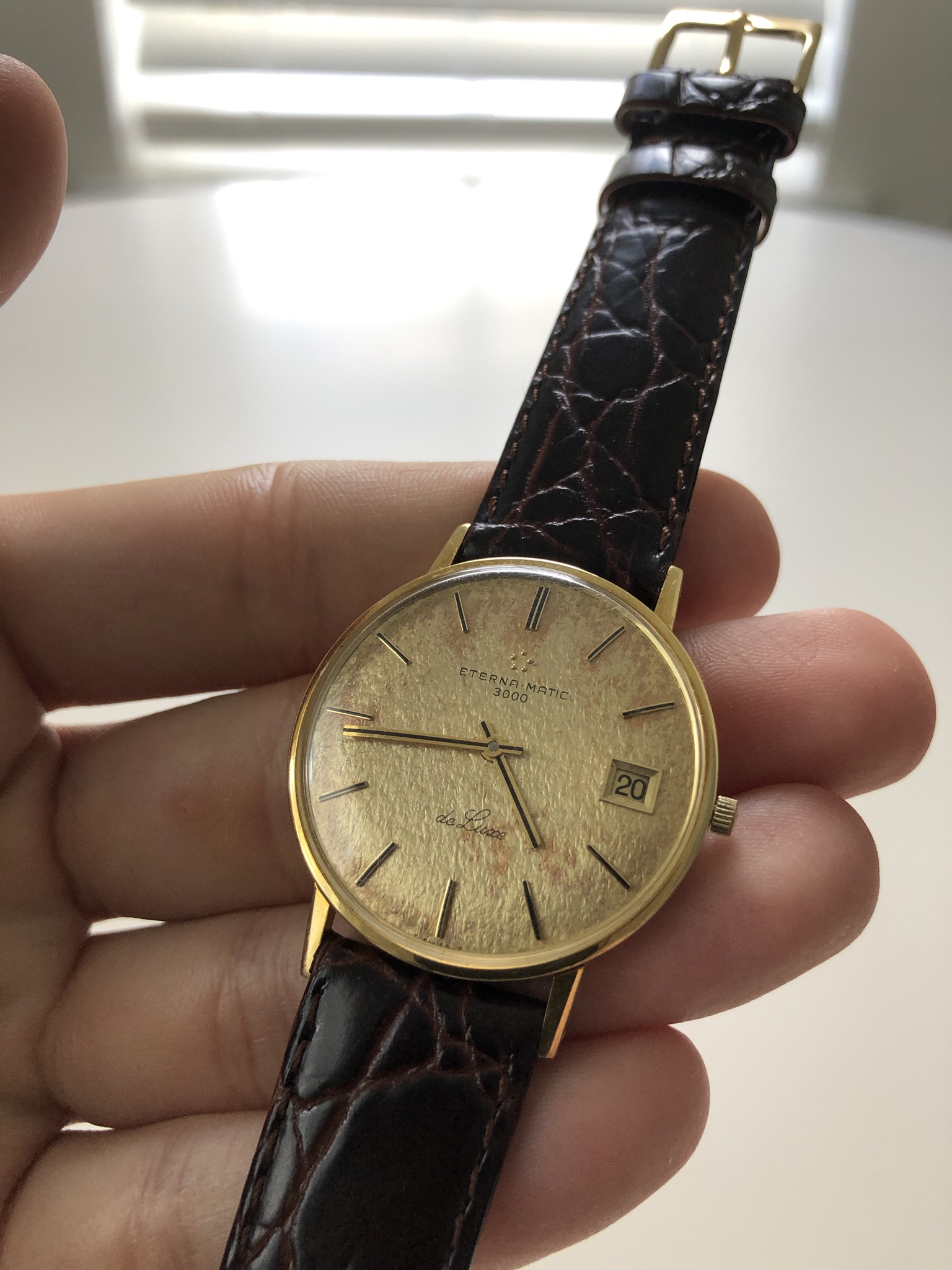 eterna matic 3000 deluxe gold watch