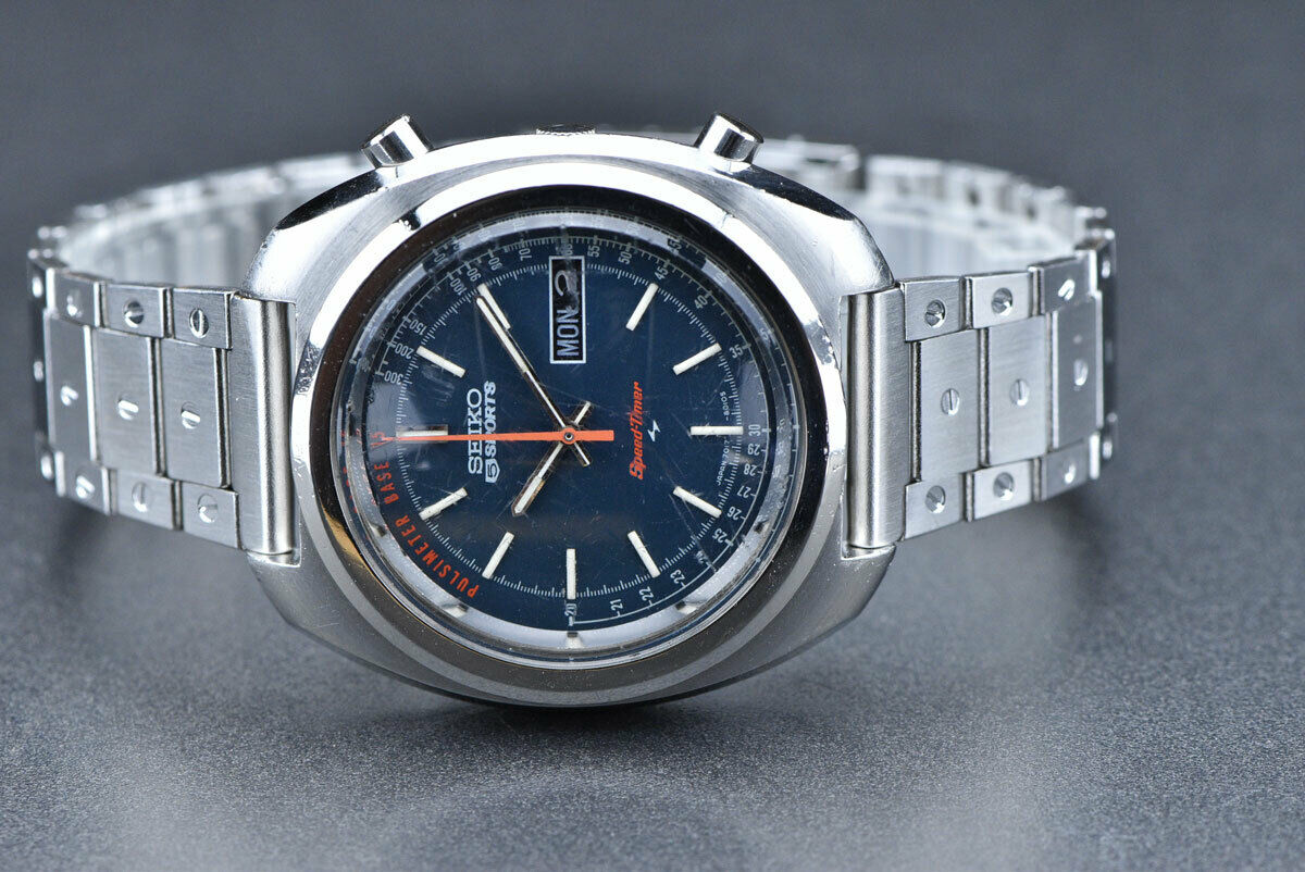 Seiko 5 Sports Speed Timer 7017-8000 Vintage Mens Watch Overhaul
