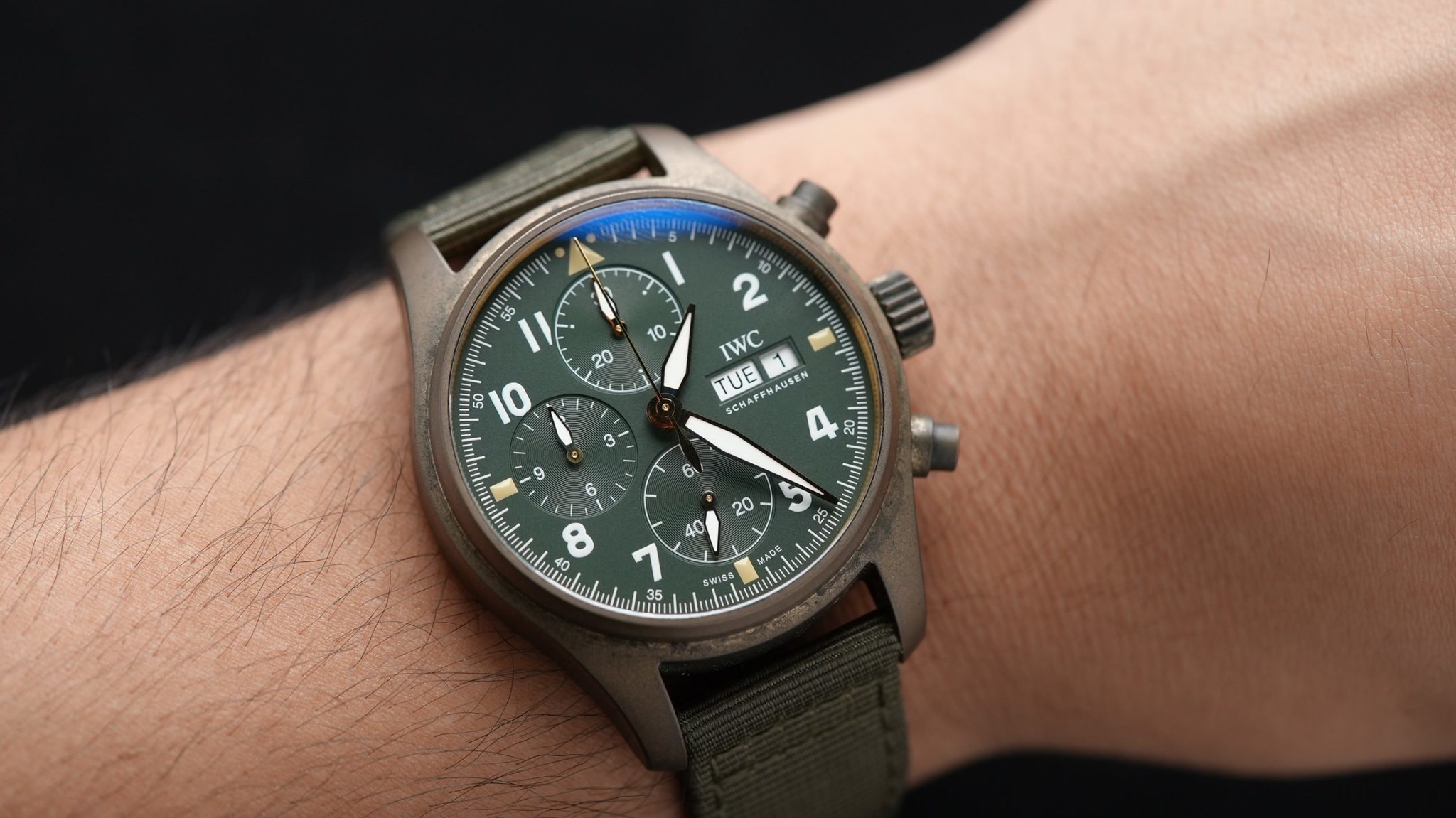 FSOT IWC Pilot Spitfire Chronograph Bronze Green WatchCharts Marketplace