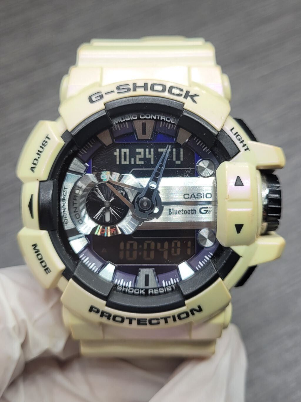 Casio G Shock GBA 400 G Mix Bluetooth Digital Analog White Watch Module 5413 WatchCharts Marketplace