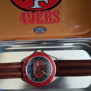 San Francisco 49ers Fossil Watch, 1993 NFLP COLLECTORS WATCH AND 