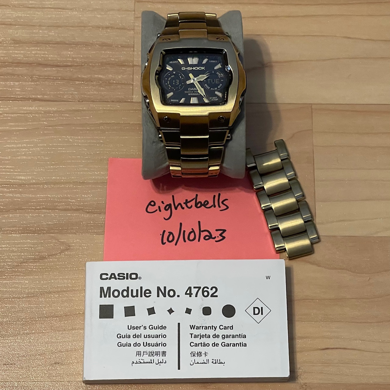 WTS] Casio G-Shock G-011BD-9A “The Cube” Gold & Black Steel Analog 