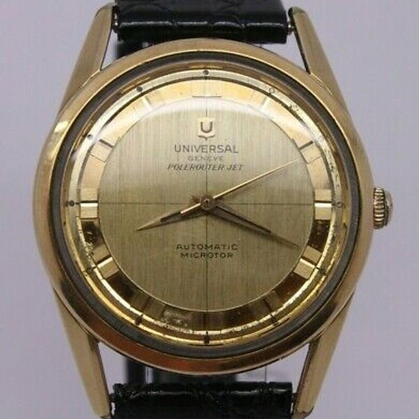 VINTAGE Universal Geneve Polerouter Jet Mens 34.5mm Micro Rotor